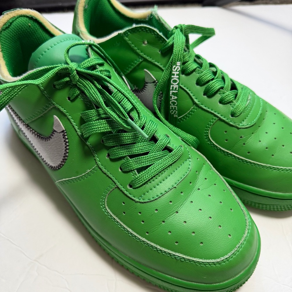 Nike Air Force 1 Low Off-White Brooklyn Light Green Spark DX1419-300 Mens, 10